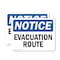 Signmission Evacuation Route, 10 in W x Rectangle, Vinyl Decal OS-2PACK-NS-D-710-L-12193 - alternate 1